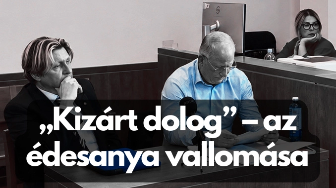 Varnus Xavér orgonaművész és jogi képviselője, dr. Jakabovits Péter ügyvéd a Pesti Központi Kerületi Bíróság folyosóján a rágalmazási per első tárgyalásán